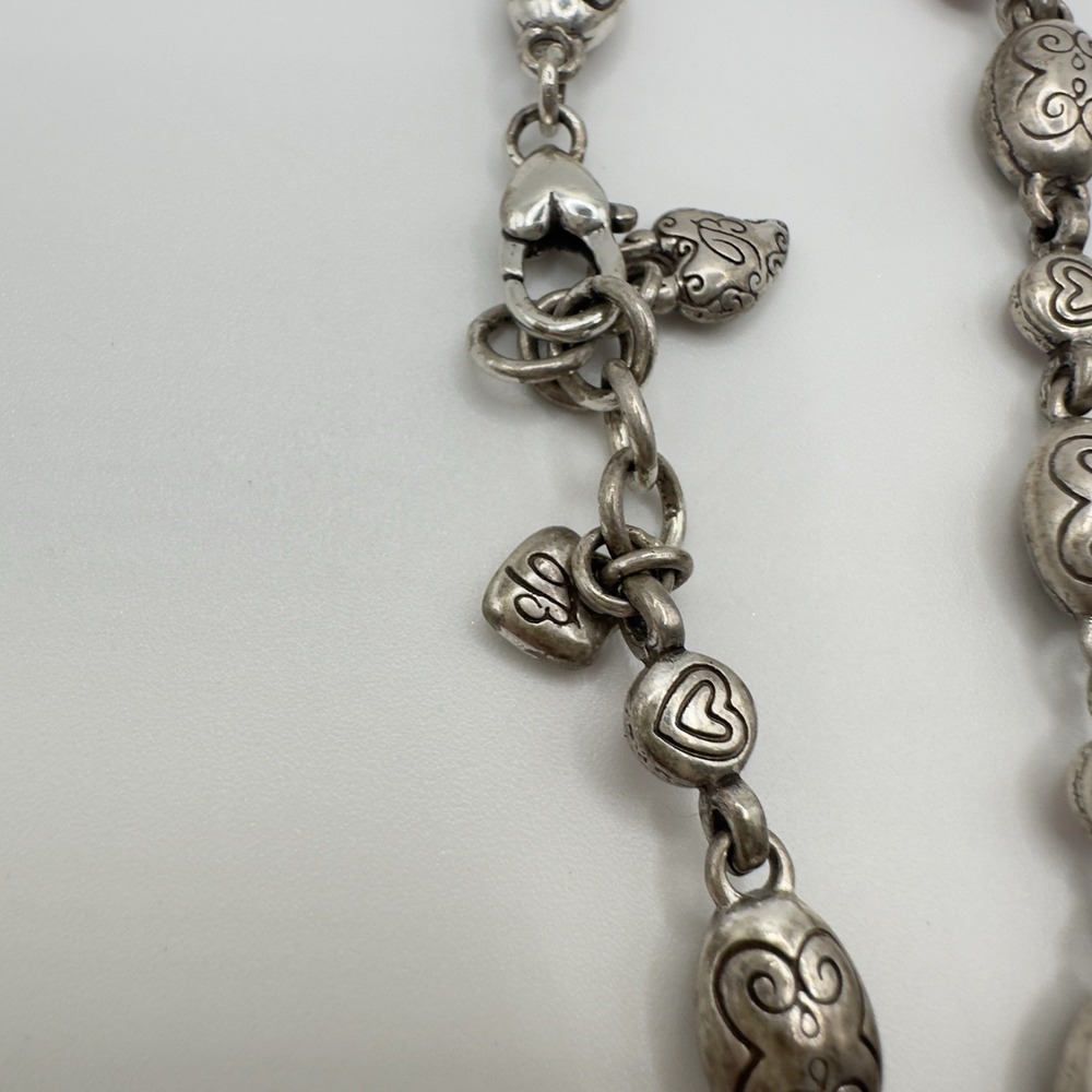 BRIGHTON Silver Plated Cancer Awareness Charm Bracelet 7" - 8" - Picture 5 of 6